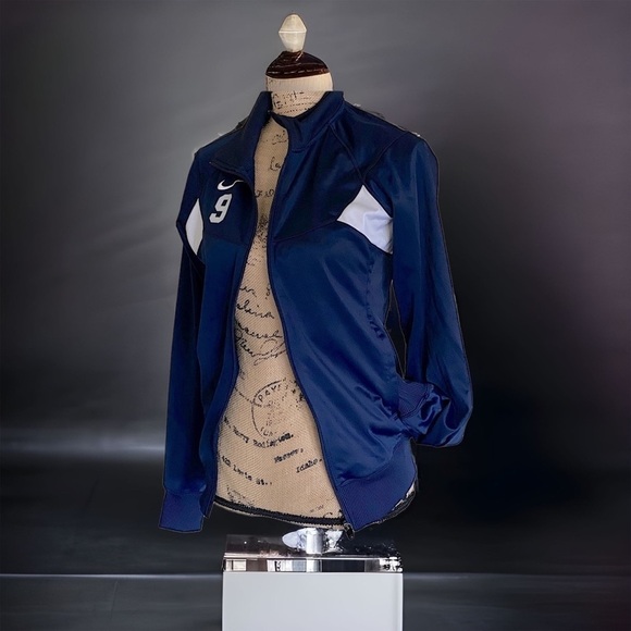 Vintage Nike Track Jacket Colorblock Jacket Women’s Size SP Navy/White Like New - Picture 3 of 6